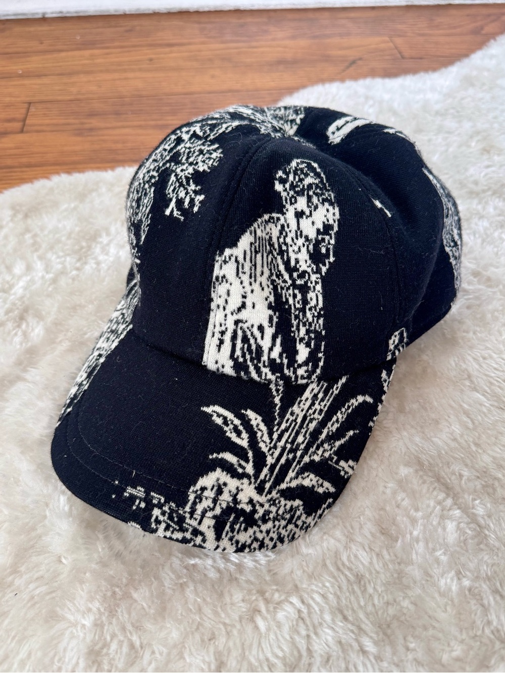Tak.Ori Luxury Made in Italy Knit Graphic Baseball Cap - Wool Alpaca Blend M